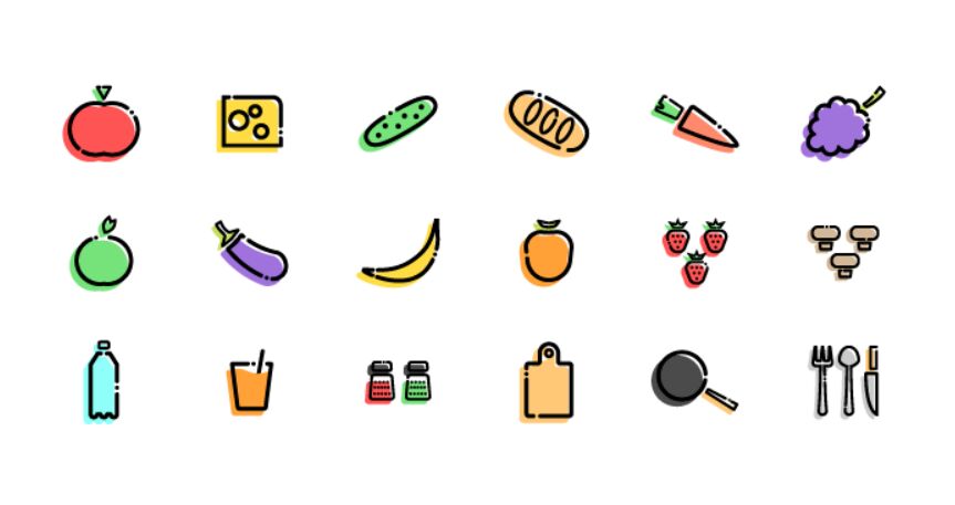 Slapdash Kitchen Icon Set
