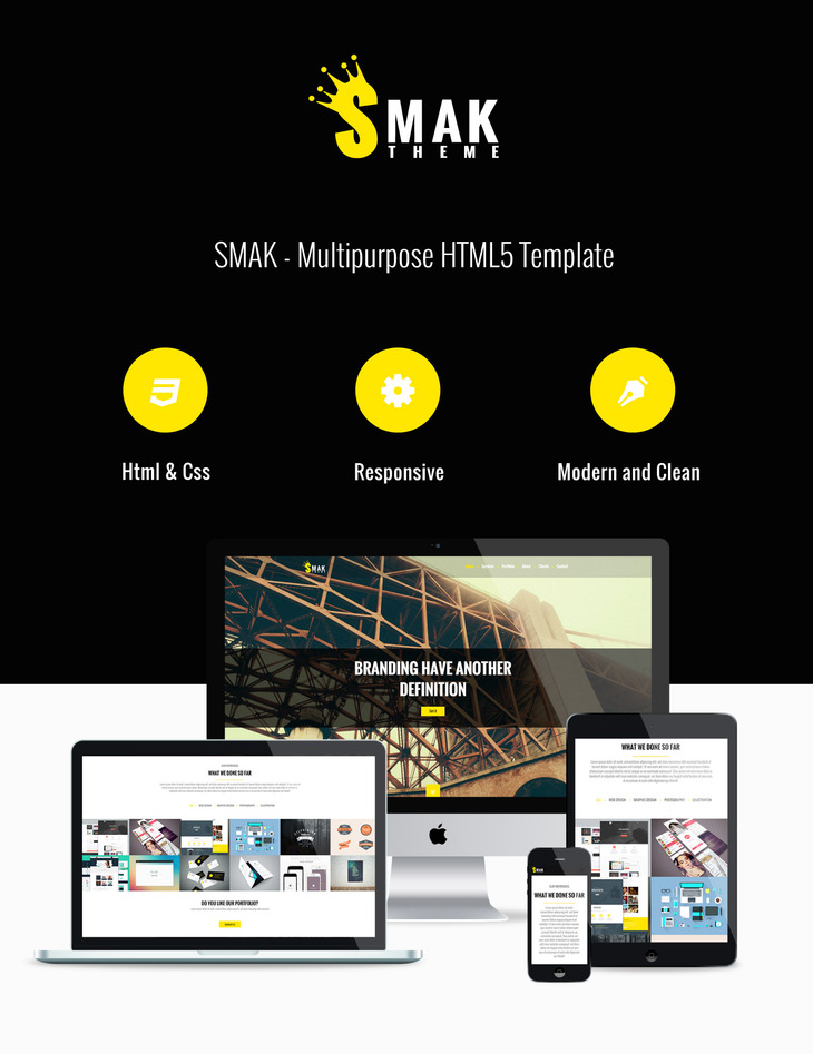 Smak - Free HTML single page template