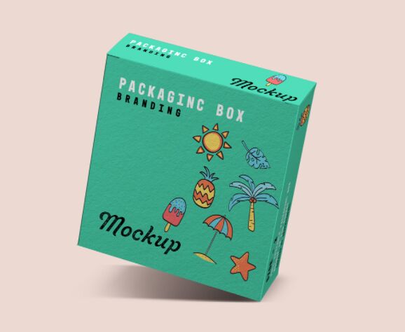 Square Box Packaging Mockups