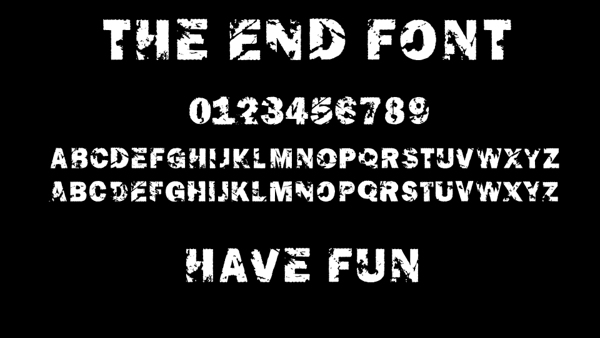 The End Free Font