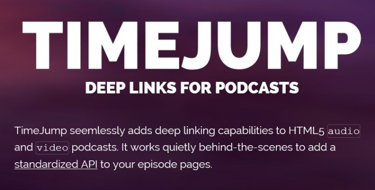 Timejump - Add Deep Links To HTML5 Audio and Video Podcasts