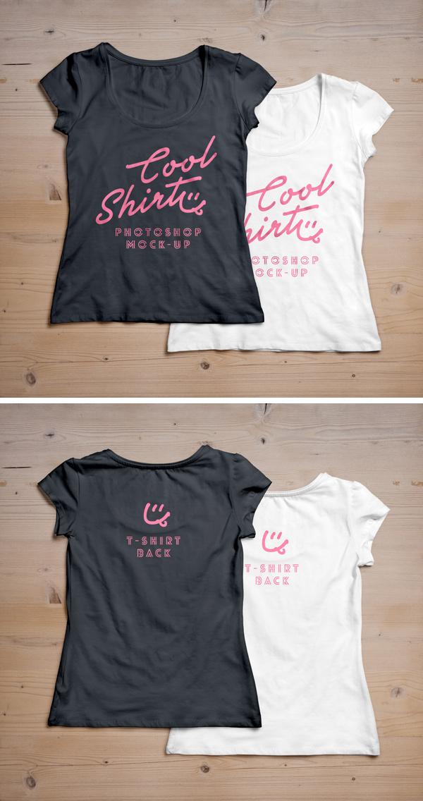 Woman T-Shirt MockUp PSD 2