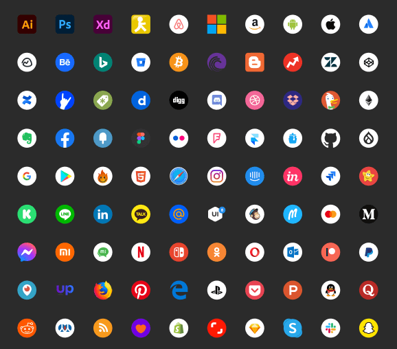 100 Social & Brand Icons Figma