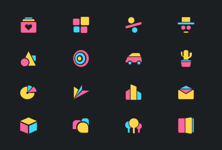 16 Abstract Geometric Icons