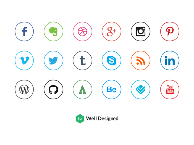 20 Social Media Icon