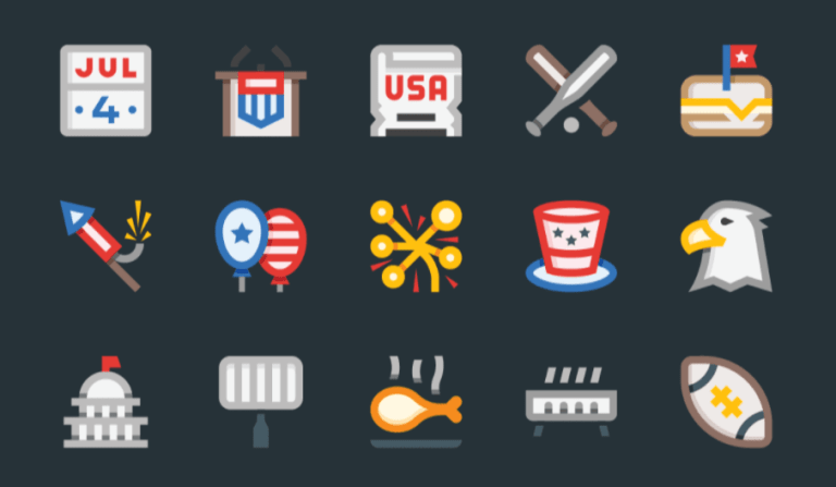 22 High Quality 4th Of July Independence Day Icons