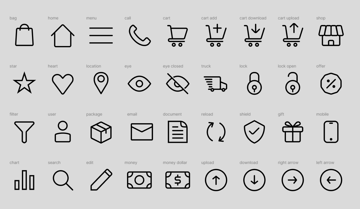 36 E-commerce icons