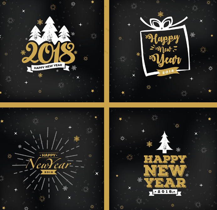 4 Free New Year Greeting Card Templates