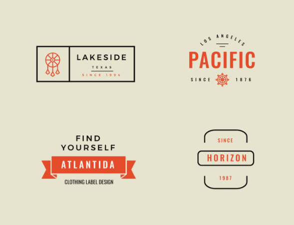 4 Retro Style Logos