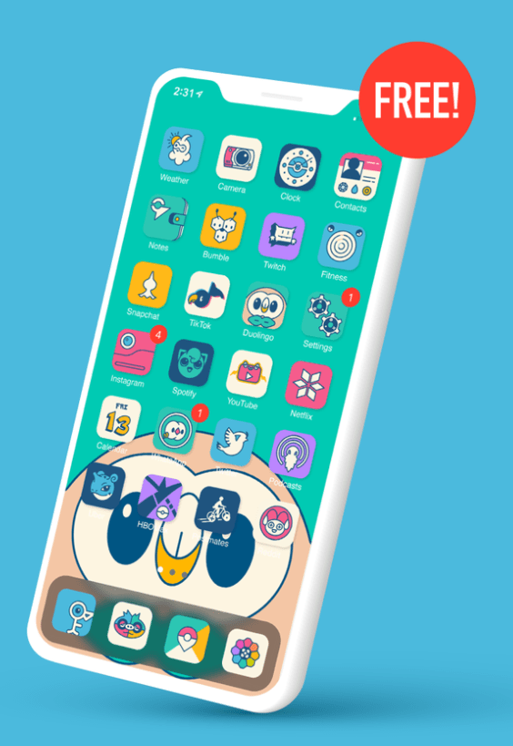 64 Pokémon Custom iOS App Icons Preview