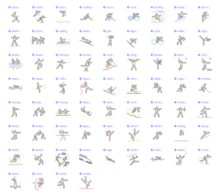 67 Olympics Sports Icons Pack