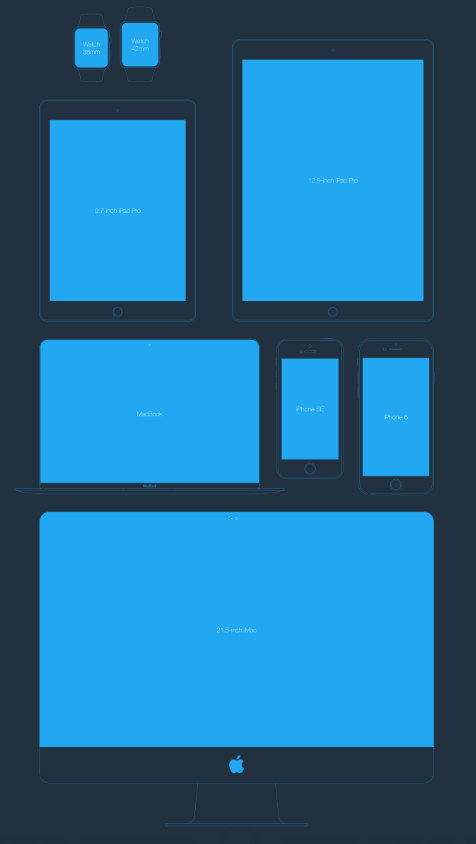 A Flat Apple Devices Mock-up