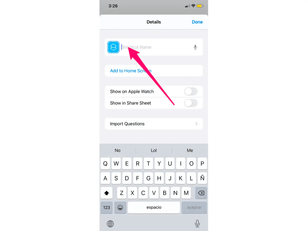 add the name of the app