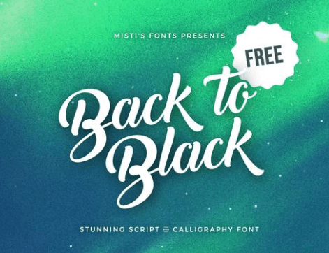 Back to Black - Free Script & Calligraphy Font