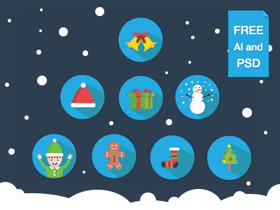 Christmas Flat Icons Pack