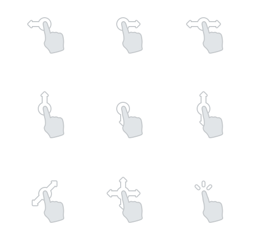 Drag Touch Icons