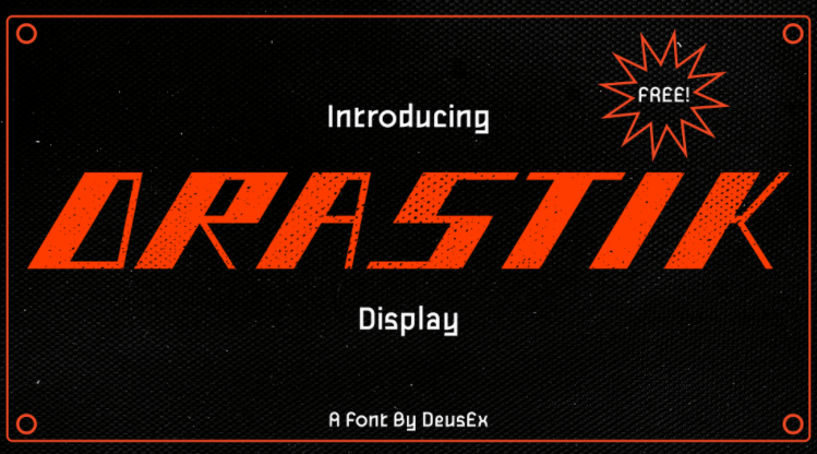 Drastik Free Display Typeface