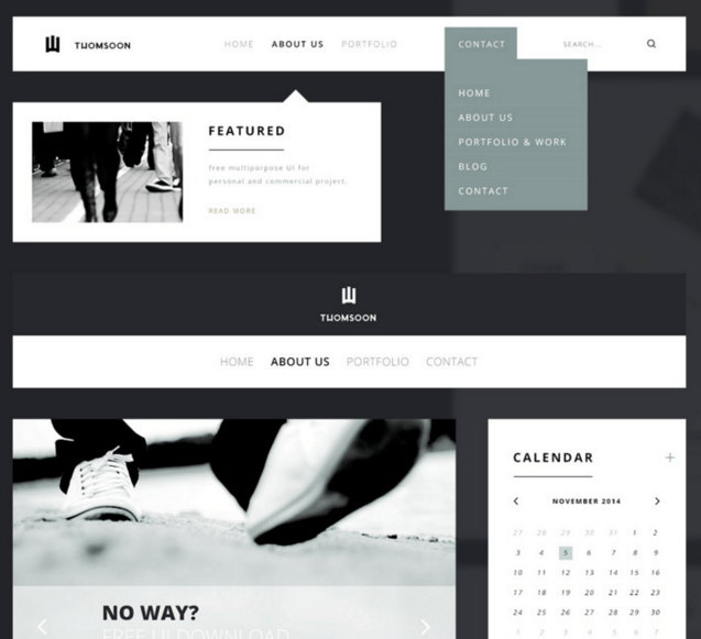 Elements FREE UI KIT Clean white