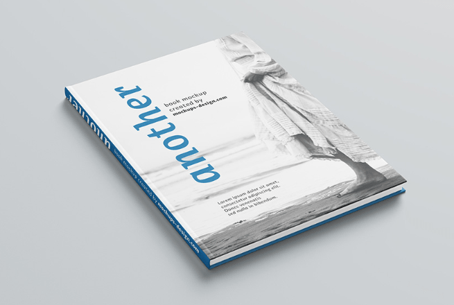 Free A4 hardcover book mockup-min