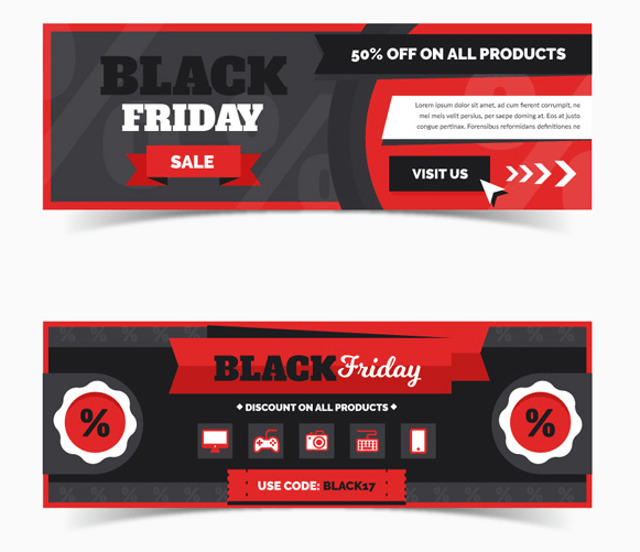 Free Black Friday Banners, Labels and Flyers