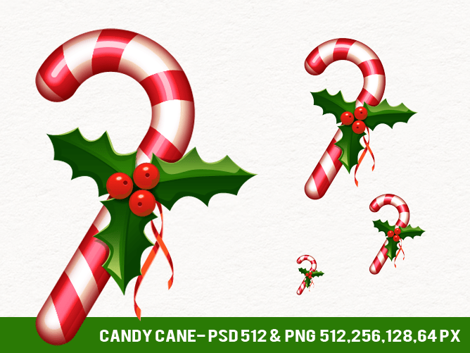 Free Candy Cane Icon