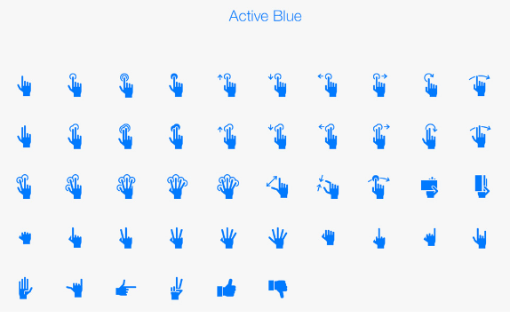 Free Hand Gestures IOS Tab Bar Icons