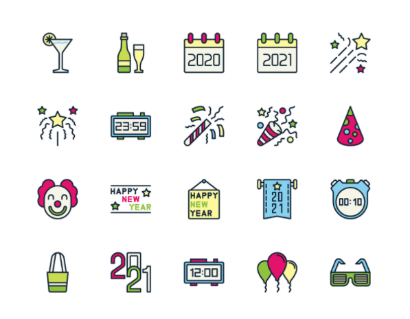 Free Happy New Year Icons