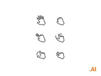 Free Icons - Interaction gestures
