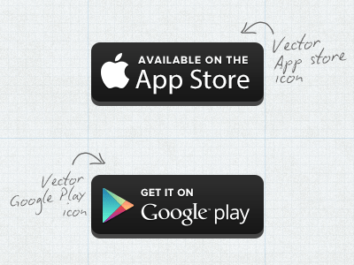 Free Vector Appstore Googleplay Button