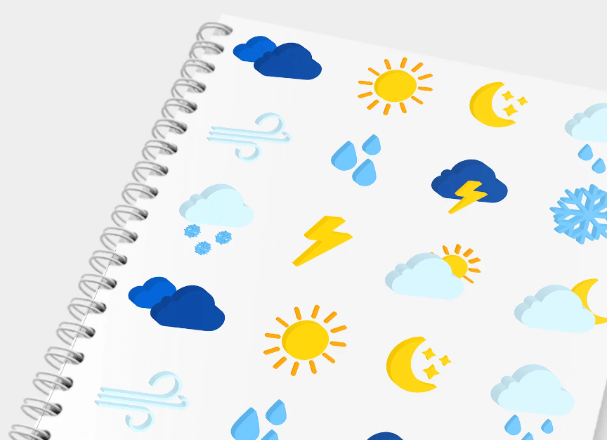 Free Weather Isometric Icons (Psd, Ai, Eps, Png)