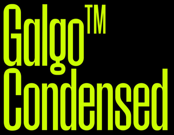 Galgo Condensed Open Source Typeface
