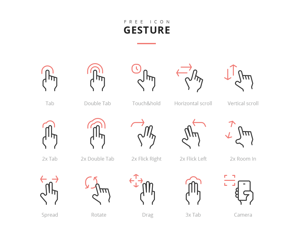 Gesture Icon Freebie