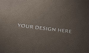 Logo Mock up with Leather Background PSD