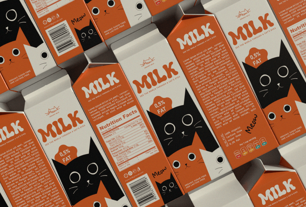 Milk Packaging Design Mockup