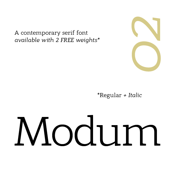 Modum Regular + Italic