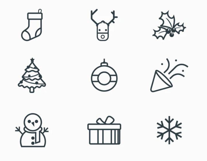 New-Year Line Icons