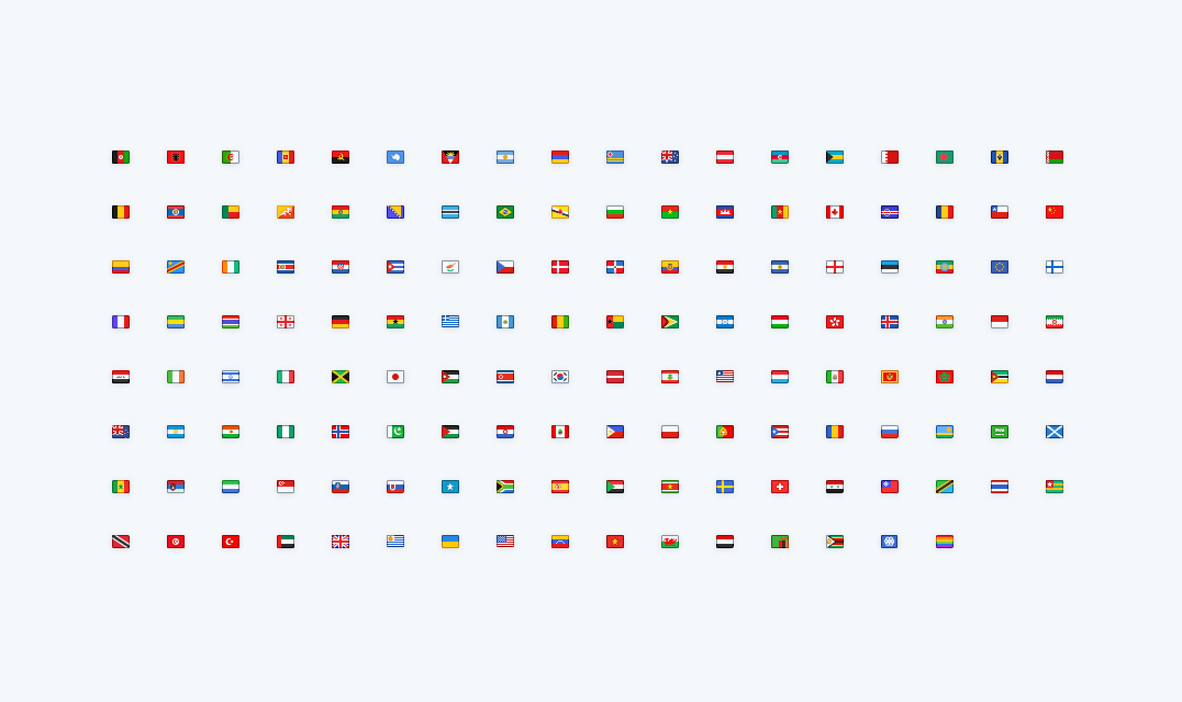 Set Of 142 Mini Country Flags
