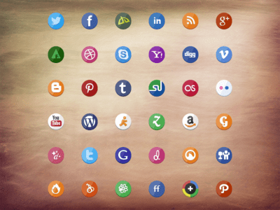 Social icon set