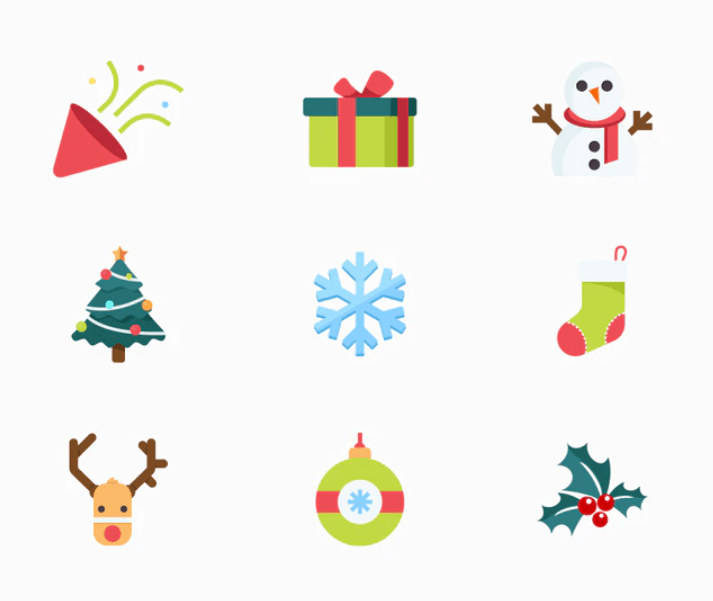 Vector Christmas Icon Set