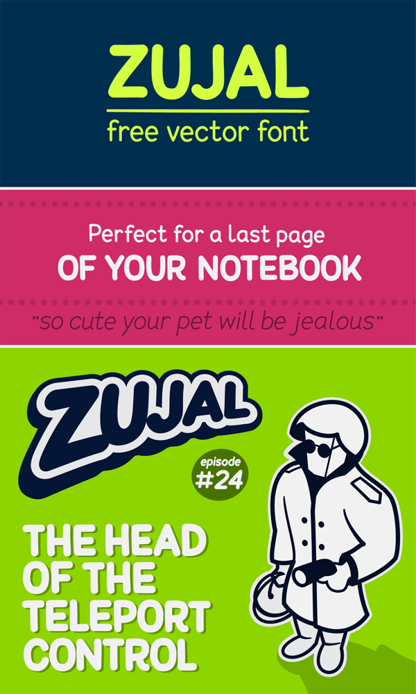Zujal Free Vector Font